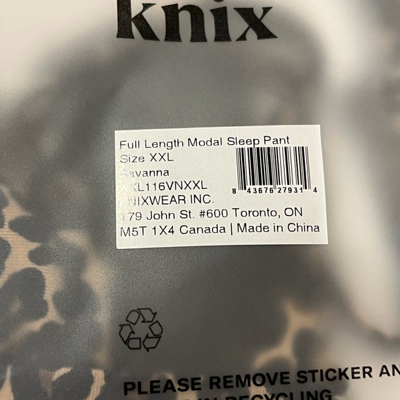 Knix sleep wear set Modal, pajamas, pant, short sleeve top. XXL New in package - Picture 4 of 6